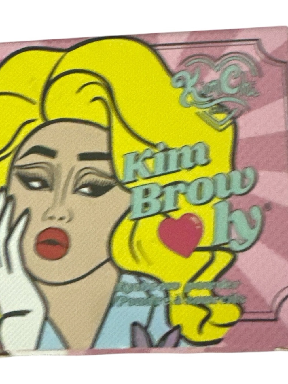 NIB Kimchi Chic Beauty Kim Brow Ly Pink and Yellow Graphic Brow Palette new